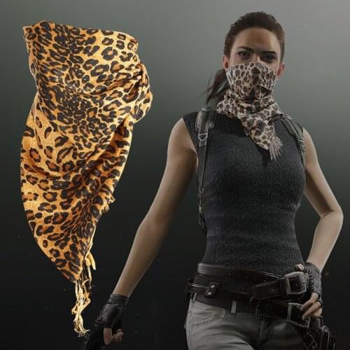 Leopard Print Scarf Mask Cycling Sun Protective Sunscreen Mask Unisex Daily Face Scarf Halloween Cosplay Accessory