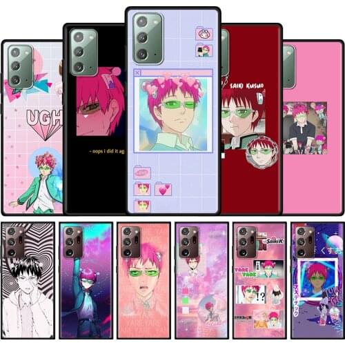 Saiki K Anime Silicone Case For Samsung Galaxy Note 20 Ultra 10 Plus 5G 8 9 Lite M31 M51 M30s F41 Phone Cases Cover