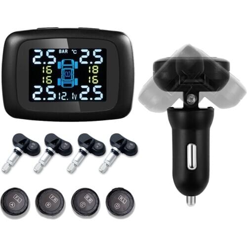 TPMS Tire Pressure Monitoring System Adjustable Display Tire Valve Caps With Pressure Sensor