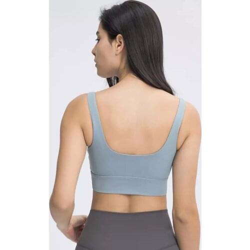 ZenYoga BACK DEEP-U Naked Feel Yoga Sports Bras Top Women Anti-sweat Padded Push Up Running Workout Bras Athletic Brassiere