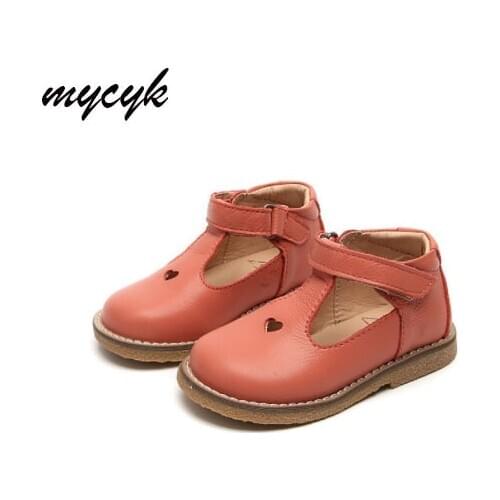 Spring 2019 Baby Toddler Girls Vintage T-Strap Flats Pink White Black Dress Shoe Little Kids Genuine Leather Mary Jane Children