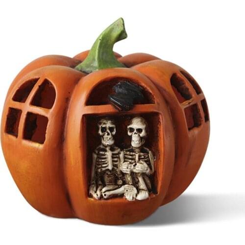 Halloween Pumpkin Skull Decoration Led Lights Lamp Table Decor Home Party Supplies Creative Holiday Luminaria Landscape Lantern