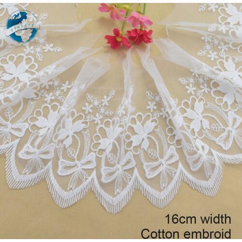 16cm wide polyester embroidery lace sewing ribbon guipure trim wedding decoration DIY dolls colthes Accessories lace edge#4029