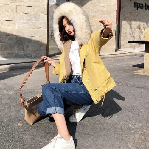 Jacket Down Womens Real Raccoon Fur Collar Korean Jackets Winter Jacket Women Warm Coat Female Parkas Mujer 2020 MY3534 s