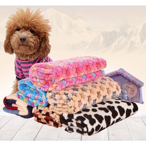 1PC Free Shipping Soft Fleece Pet Dog Blanket Cat Mat Cover Small Medium Large Towl Puppy Travel Air Conditioning Blanket