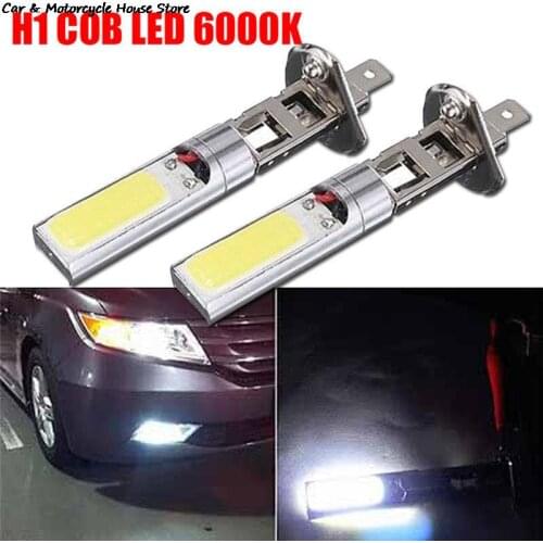 2Pcs 12V Car-styling Fog Light Bulb H1 COB Car LED Headlight Headlamp 6000K High Power Auto Light-emitting Diode Lamp Accessory