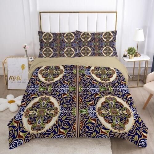 3D Black Luxury Bedding Sets Bohemia Duvet Cover Set Comforther Case Quilt Covers Pillowcase Queen Twin Single Size Bed Linen