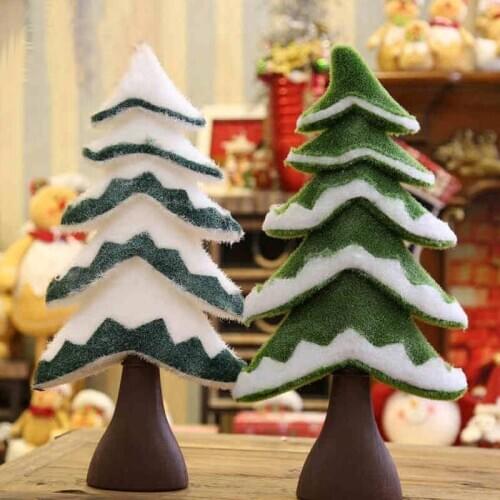 50cm Christmas Tree Cloth and Foam Gift Xmas Trees Ornament Window Display Supplies Creative Festival Decorative DesK Decor