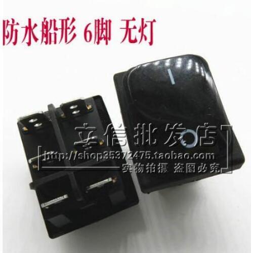 6pcs rocker switch self locking/self reset switch 6pin 2 gear waterproof oil-proof RL2 NO-OFF for power supply