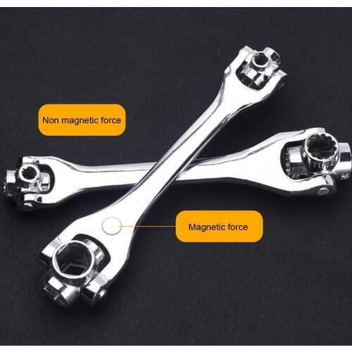 8 in 1 multi functional wrench rotary multi head outer six angle sleeve universal wrench set hand tools