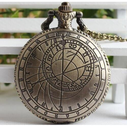 Compass Arab ancient Rome woman and men gift necklace and fob chain pocket watches PO778