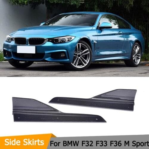 M4 F32 F33 Carbon Fiber Side Skirts for BMW 4 Series M Sport 440i 435i Gran Coupe Hatchback Convertible 2013-2017