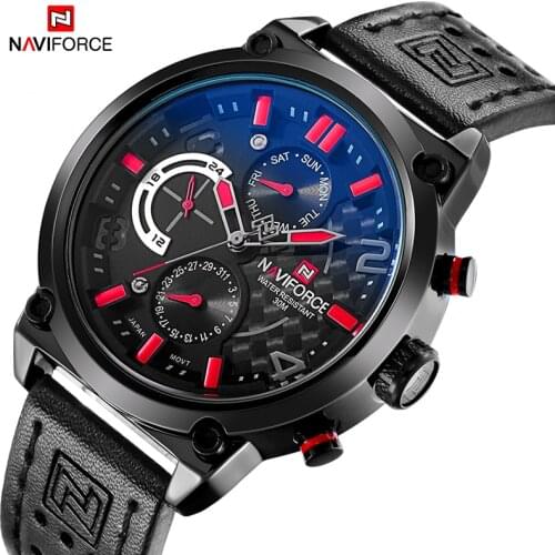 NAVIFORCE Best Selling New Watch For Men Fashion Business Shock Resistant Dual Time Alarm Luminous Sport Men Quartz Analog Watch