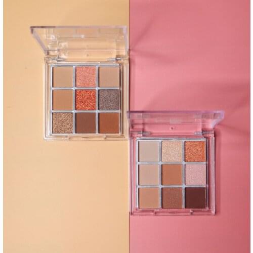 Color eye shadow glitter pearlescent waterproof small portable compact eye shadow disk ins super fire earth tone parity students