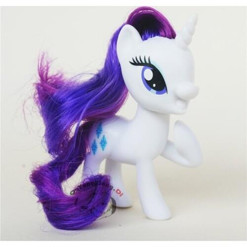 P8-032 Action Figures 8cm Little Cute Horse Model Doll Leg lift Open smile Rarity Anime Toys for Children