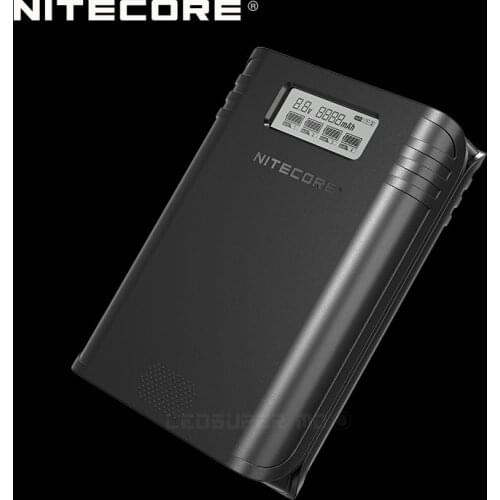 Gold Winner 2019 ISPO Award NITECORE F4 2 in 1 Four-slot Flexible Power Bank & Battery Charger with LCD Display