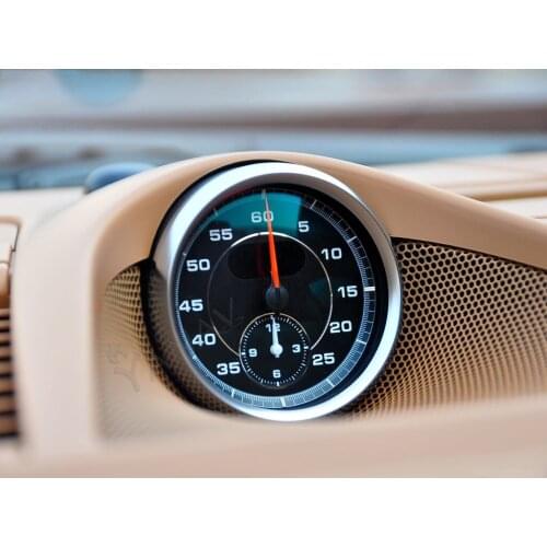 Interior Dashboard Center Clock For Porsche Panamne 2010-2016 Car Stopwatch Compass Time Electronic Meter Clock Accessional