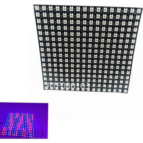 Matrix 16*16 Pixel 256 Pixels WS2812B WS2812 Digital Flexible LED Panel Individually Addressable 5050 RGB Full Dream Color DC5V