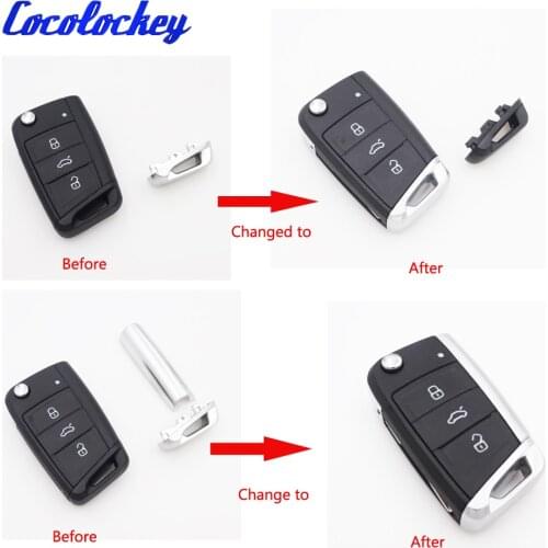 Cocolockey Car Metal Part for vw golf 7 for MK7 for skoda octavia A7 for seat Remote Keyless Auto Metal Part Replacement