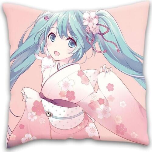 Fashion Anime Pillow cases Polyester Peachskin Square Pillows Cover Decorative pillowcase 15.8x15.8 inch 18X18 inch many paterns
