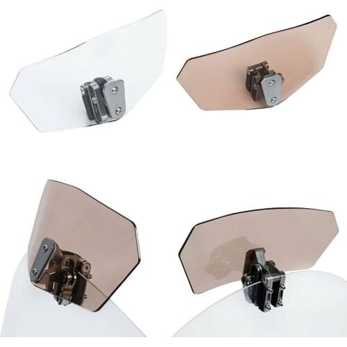 Motorcycle Adjustable Clip On Wind Screen Deflector Extension Spoiler For Honda Suzuki Yamaha Kawasaki Ducati Universal