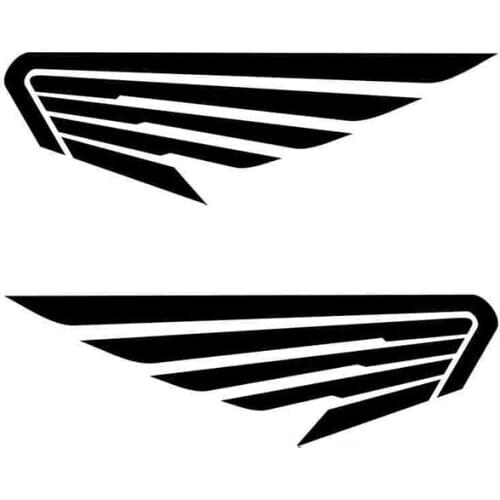 Car Sticker 2X Car Angel Wings Bird Feather Fashion PVC Car Sticker Car Decoration Decal Cover Scratch Black/white, 20cm*6cm