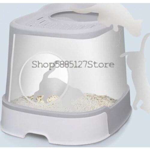 Cat Litter Basin Fully Enclosed Drawer Cat Toilet Deodorization Large Anti Splash Cat Sand Table Top In And Out Cat Excrement Ba