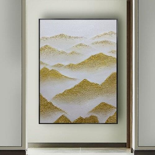 Handmade modern abstract landscape painting on canvas wall art picture for living room, home decoration painting Wall art mural