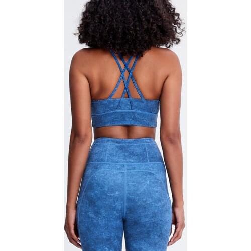 2021 New Ice Wash Fabric Fitness Girl Shockproof Sports Bra Cross Beautiful Back Running Workout Bra Gym Quick Dry Yoga Vest Bra