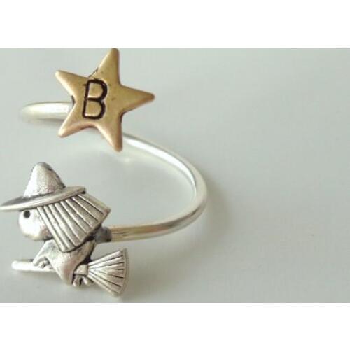 Wholesale Unique Retro Adjustable Witch Star Rings High Quality Design Mens Promise Rings Women Gift Overwatch Aros