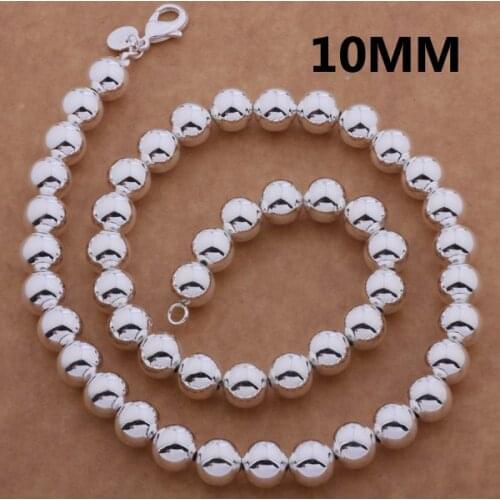 925 sterling silver Necklace, 925 silver fashion jewelry Beads necklace /decalvja brqakixa AN651