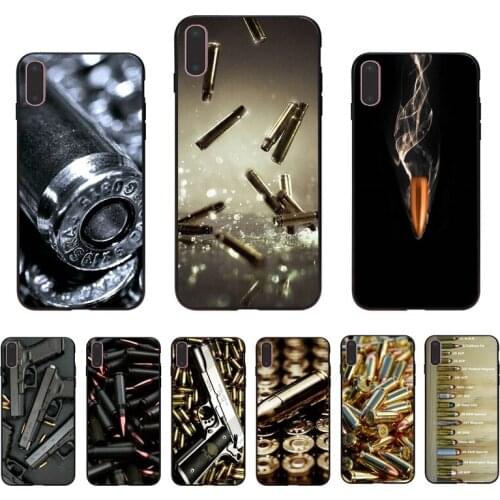 IMIDO bullet and gun design black silicone phone case For iPhone 6 7 8 6/6Splus 7plus 8plus X XS XR XSmax 5 5s SE fitted shell