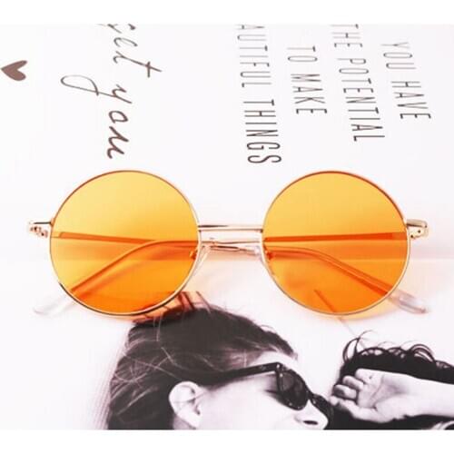 Round Sunglasses Men Women Full Rim Sun Glasses for Female Male Brand Designer Vintage Retro Sunglasses-women Metal Frames Uv400