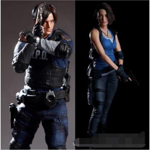 Biohazard Game Statue Jill Valentine Leon Kennedy PVC Action Figure Reside Evil Leon Figure Collection Doll Children Gift