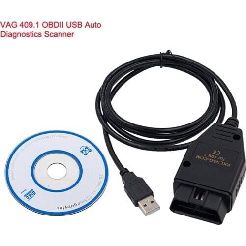 VAG-COM 409.1 Vag Com vag 409.1 kkl OBD2 USB Cable Scanner Scan Tool Interface for VW Audi Volkswagen Skoda Seat Diagnostic Tool