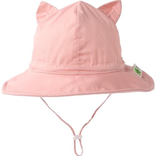 Connectyle Kids Thin Section Wide Brim UPF50+ Safari Sun Visor Breathable Adjustable Bucket Hat Summer Play Hat