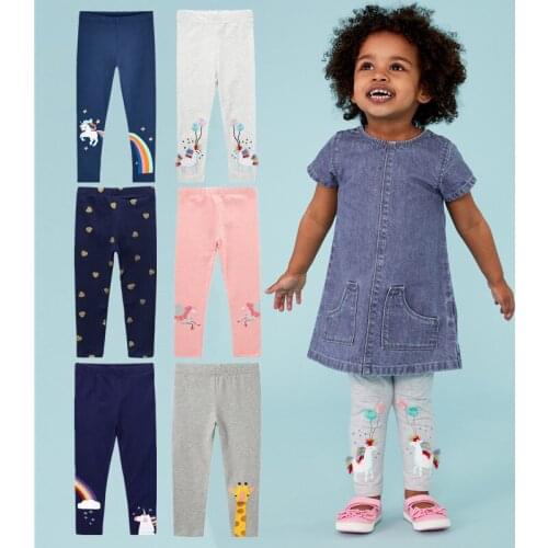 3-8T Baby Girls Unicorn Cartoon Pencil Pants Hot Selling Cotton Kids Leggings Pants Spring Autumn Clothing Boys Girls Trousers