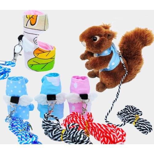 Hamster Harness Vest Adjustable Leash Set for Guinea Pig Chinchilla Mice Rat Ferret Small Animal Accessorie