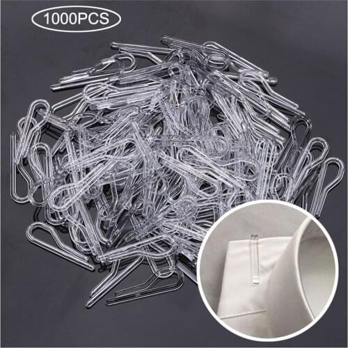 1000Pcs U Shaped Plastic Transparent Mini Clips Stocking Fabric Shirts Bras Panties Socks Multifunctional Laundry Dry Clothespin