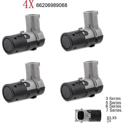 4Pcs Car Reverse Backup PDC Assist Parking Sensor for -BMW E39 E46 E60 E61 E66 E83 X3 3 5 7 Series 66206989068