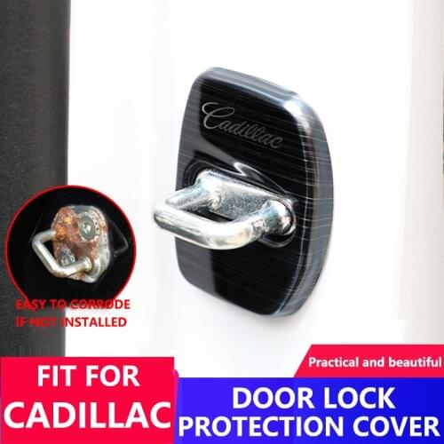 4 PCS Car Door Lock Buckle Cover For Cadillac XT4 XT5 XT6 XTS ATSL CT4 CT5 CT6 ESCALADE Stainless Steel Protect Accessories