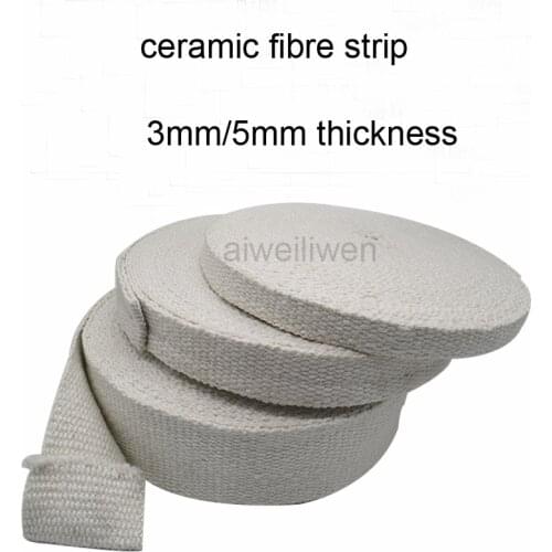 3mm 5mm Ceramic fibre strip cloth Ceramic Fiber Tape thermal belt Fire retardant tape glass fiber tape Aluminum silicate band