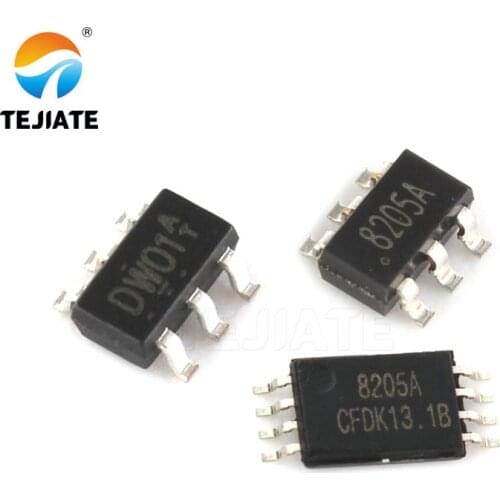 5PCS DW01A SOT23-6 8205A TSSOP8 8250A SOT23-6 lithium battery protection IC core W01A SOT23-6 8205A TSSOP8 8250A SOT23-6