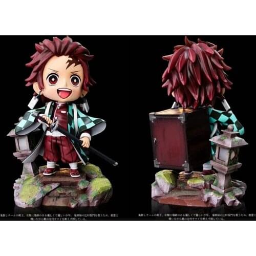 Anime toy Demon Slayer Blade Q version Kamado Tanjirou without light scene doll boxed figure