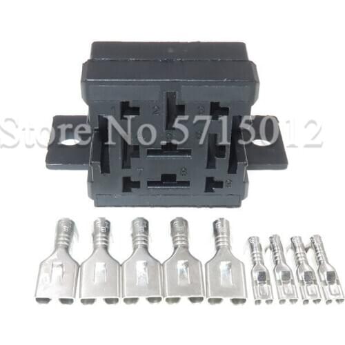 9 Hole Automotive Relay Fuse Holder Female Connector Wire Socket With Terminals