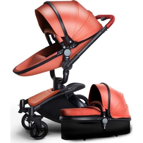 Baby Stroller High Landscape Four Wheel Shock Baby Stroller Can Sit and Fold Baby Stroller 360 Degree Seat Car Seat Stroller