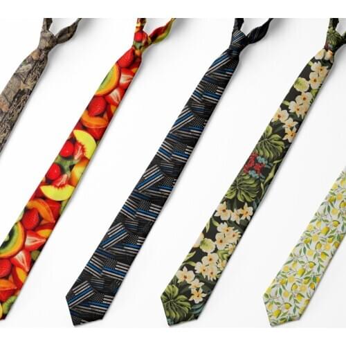 New Men Printed Neck Tie Polyester Ties for Men 8CM Suits Skinny Casual Neckties Classic Harajuku Wedding Accessories Gravatas