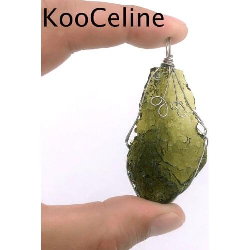 Crystal Quartz Czech Meteorite Pendant Ore Stone Specimen Palm Energy Reiki Healing Aquarium Decoration Accessories Gemstone