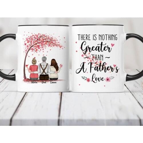 Up to 5 Daughters Personalized Mug with Father Dad Custom Made Colorful Coffee Cups Fathers Day RR2086