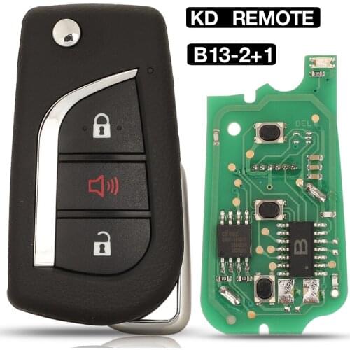 Kutery 5PCS B13-2+1 For KD900/KD900+/URG200 KD-X2 Key Programmer B Series KD MINI Flip Folding Remote Control Car Key 3 Buttons